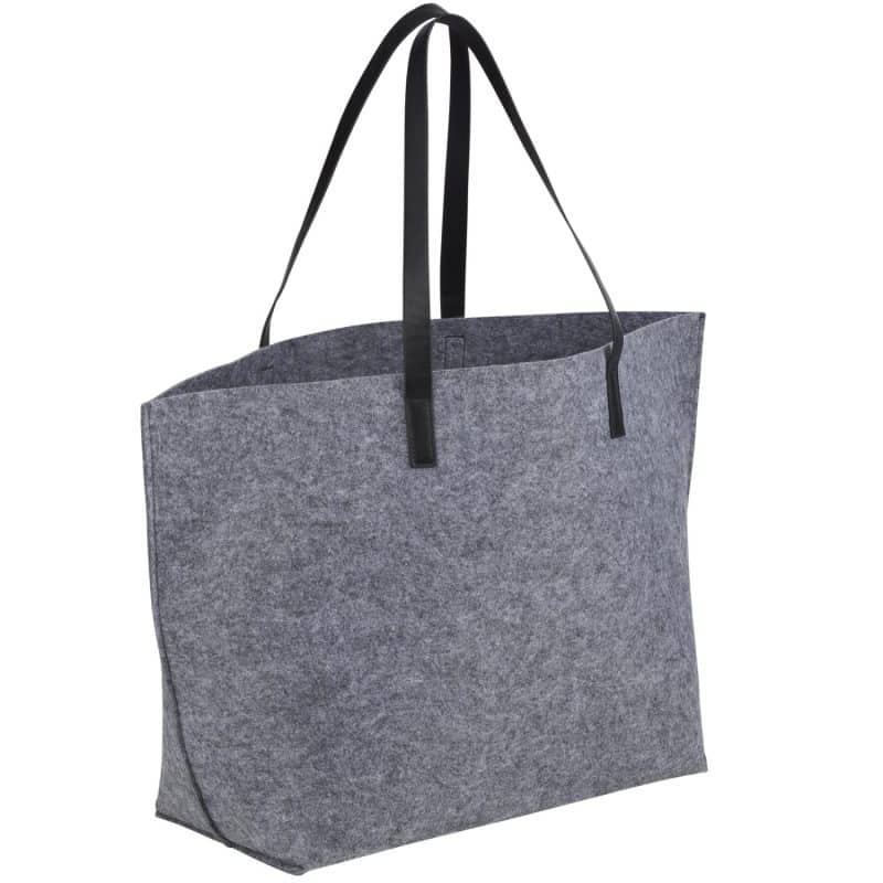 Custom THE GOODS™ Recycled Felt Shoulder Tote - 4