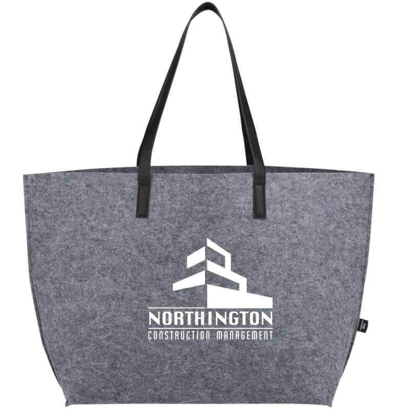 Custom THE GOODS™ Recycled Felt Shoulder Tote