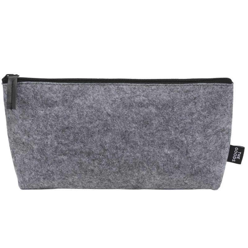 Custom THE GOODS™ Recycled Felt Zippered Pouch - 1