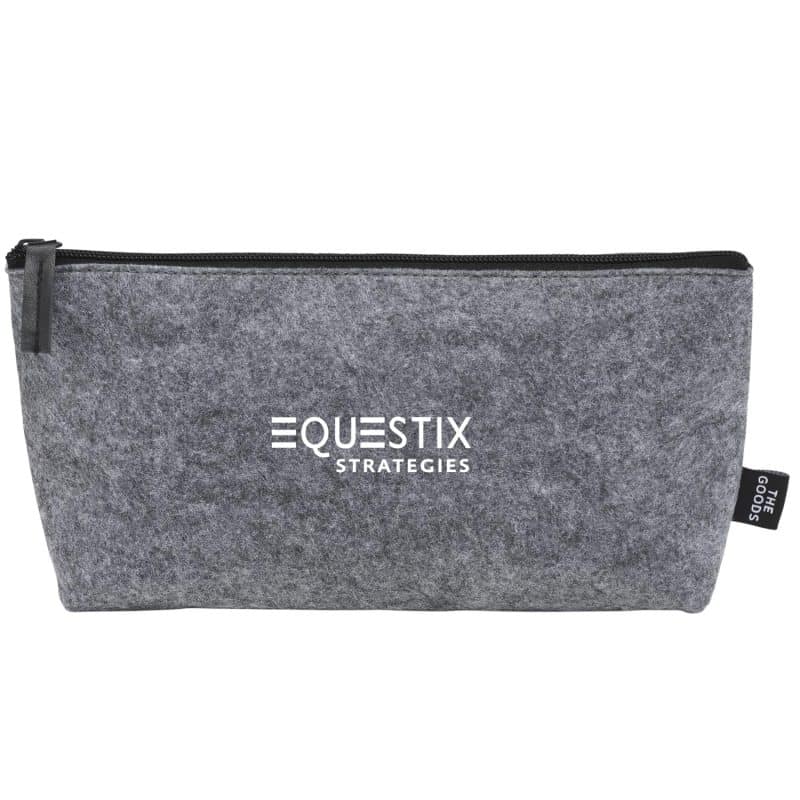 Custom THE GOODS™ Recycled Felt Zippered Pouch