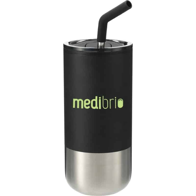 Custom Lagom Insulated 16oz Stainless Steel Tumbler with Straw