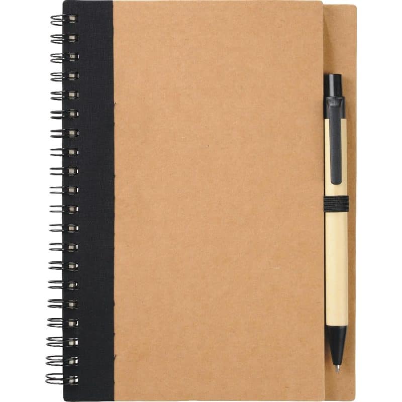 Custom 5'' x 7'' FSC® Mix Eco-Friendly Spiral Notebook with Pen - 1
