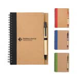 Custom 5'' x 7'' FSC® Mix Eco-Friendly Spiral Notebook with Pen