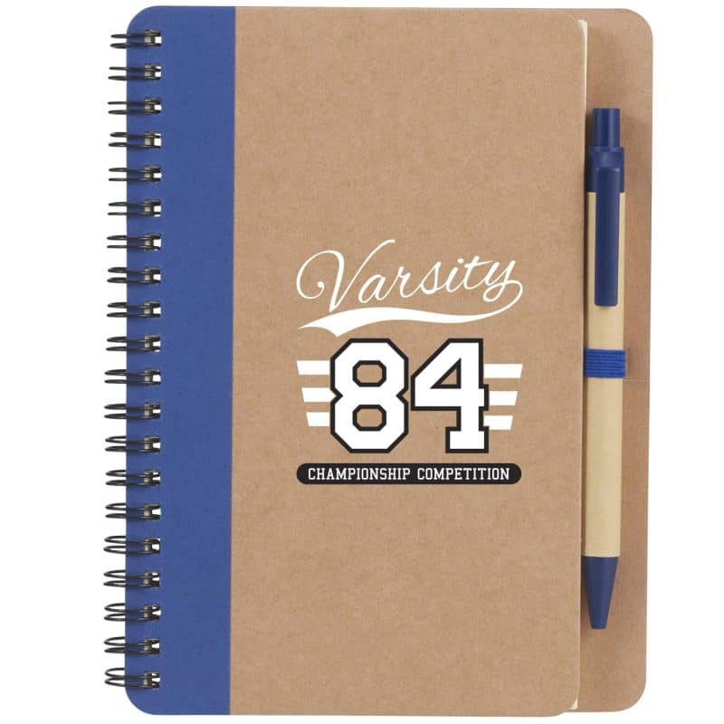 Custom 5'' x 7'' FSC® Mix Eco-Friendly Spiral Notebook with Pen - 5