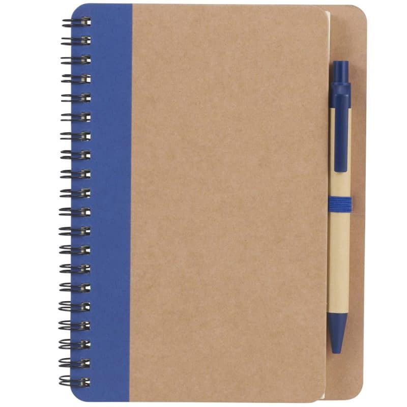 Custom 5'' x 7'' FSC® Mix Eco-Friendly Spiral Notebook with Pen - 7