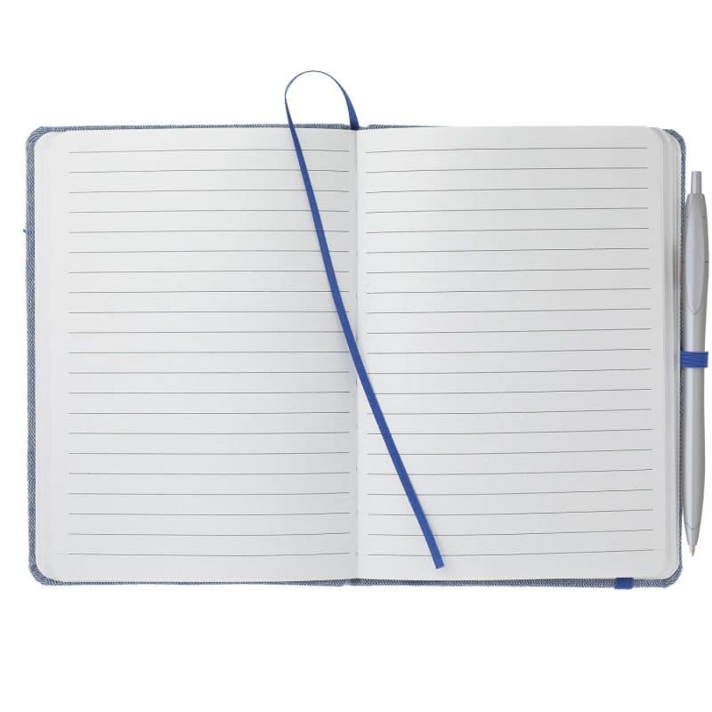 Custom 5'' x 7'' FSC® Recycled Cotton Bound Notebook - 8