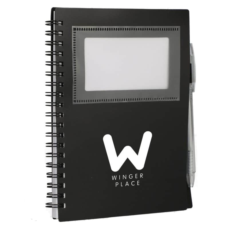 Custom 5'' x 7'' FSC® Recycled Star Spiral Notebook with Pen - 3