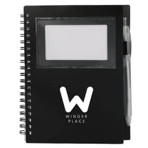 Custom 5'' x 7'' FSC® Recycled Star Spiral Notebook with Pen