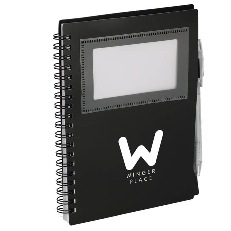 Custom 5'' x 7'' FSC® Recycled Star Spiral Notebook with Pen - 4