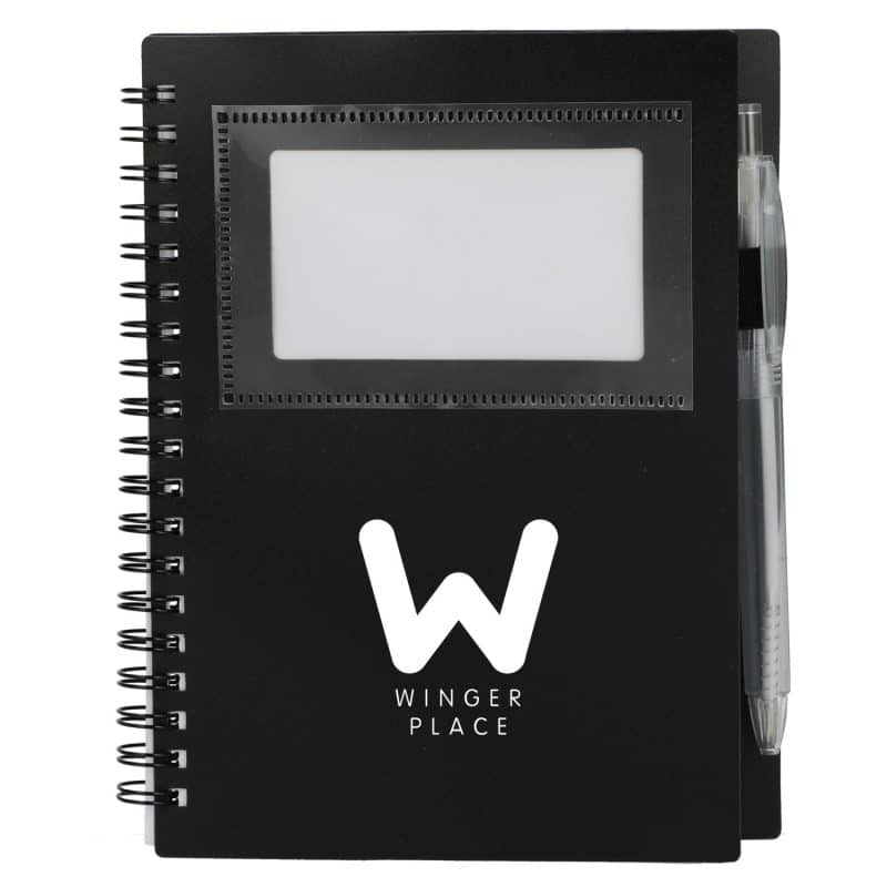 Custom 5'' x 7'' FSC® Recycled Star Spiral Notebook with Pen - 5