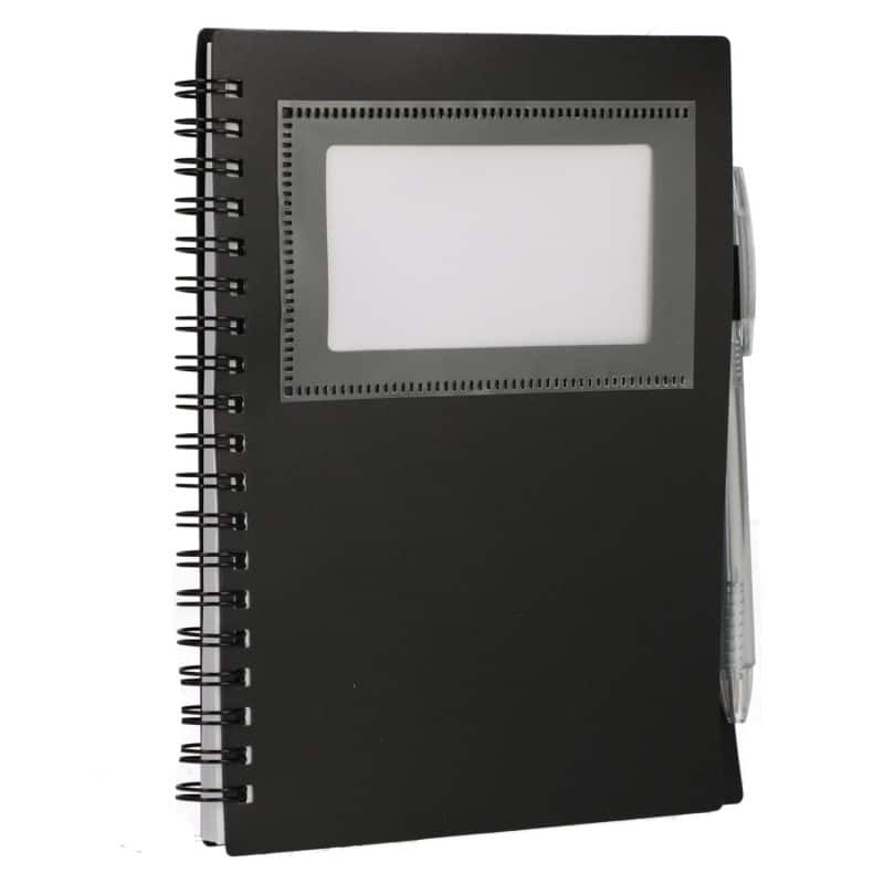 Custom 5'' x 7'' FSC® Recycled Star Spiral Notebook with Pen - 7