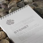 Custom 5'' x 7'' Mineral Stone Field Reporter Notebook with Pen - 5