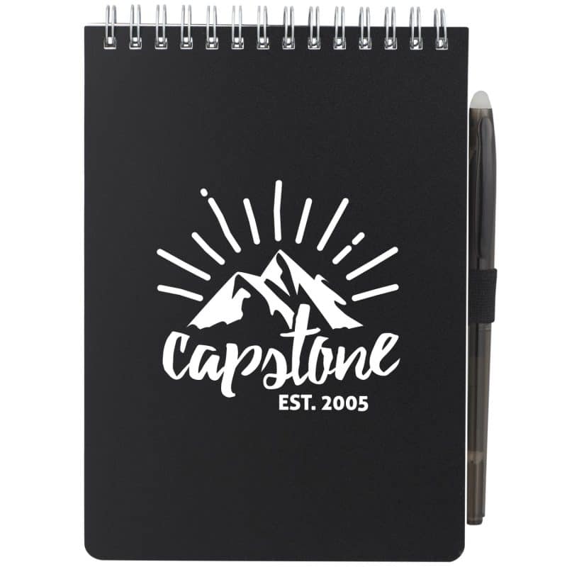Custom 5'' x 7'' Mineral Stone Field Reporter Notebook with Pen - 7