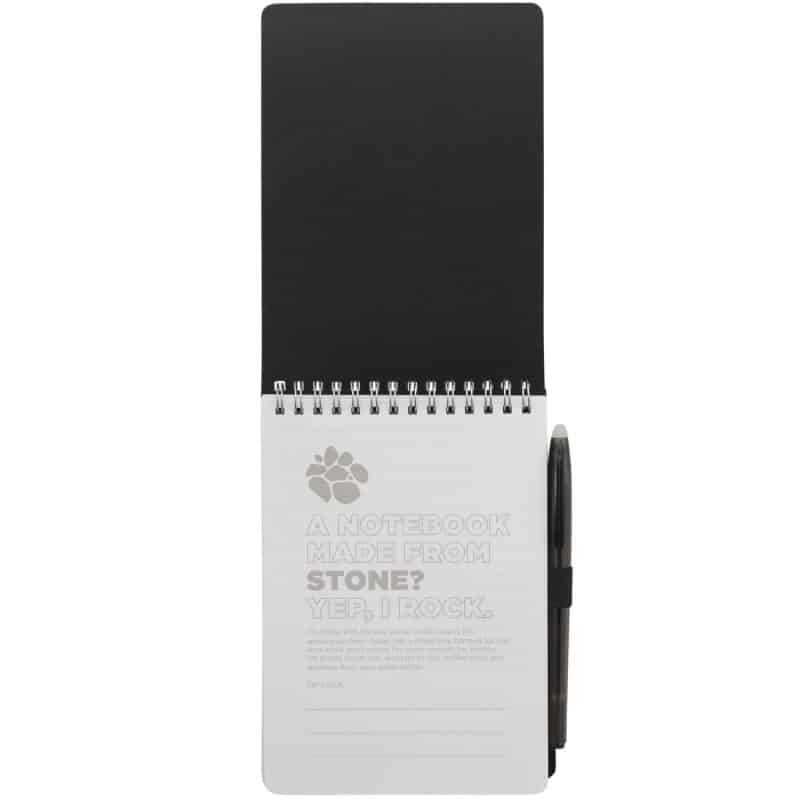 Custom 5'' x 7'' Mineral Stone Field Reporter Notebook with Pen - 8