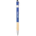 Custom Bamboo and Recycled Aluminum Soft Touch Ballpoint Stylus - 4