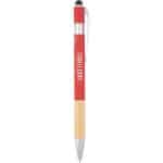 Custom Bamboo and Recycled Aluminum Soft Touch Ballpoint Stylus - 6
