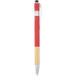 Custom Bamboo and Recycled Aluminum Soft Touch Ballpoint Stylus - 7