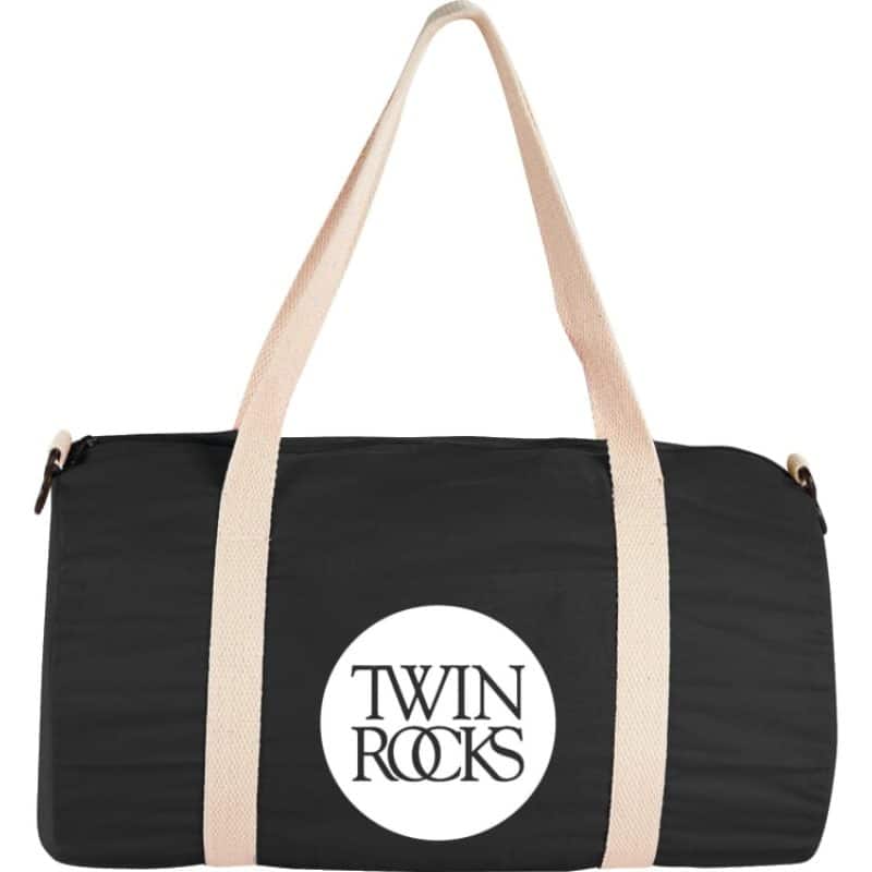 Custom Barrel 18'' 5oz Cotton Canvas Duffle Bag - 2