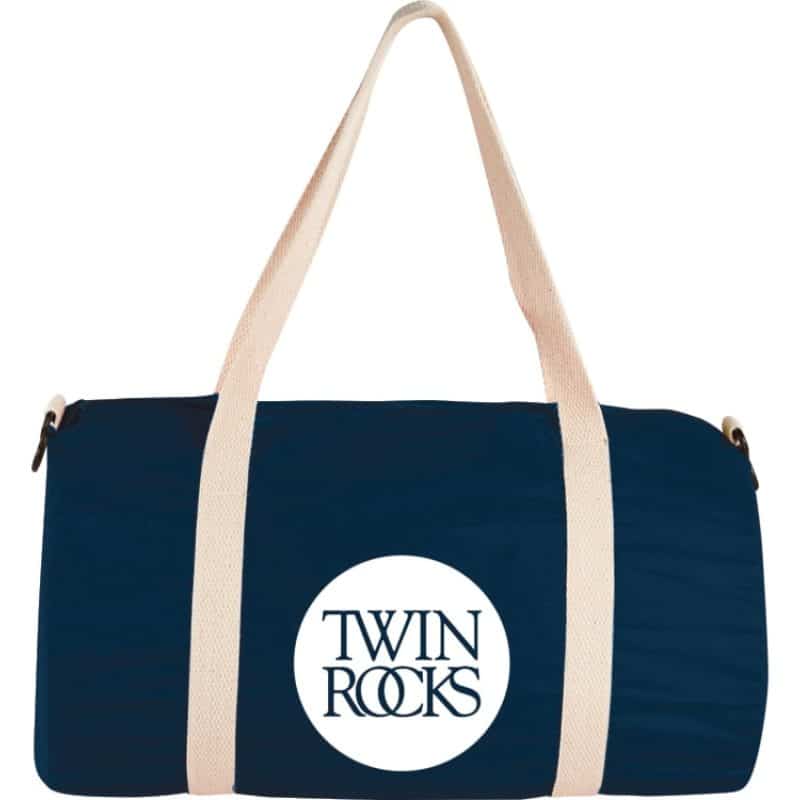 Custom Barrel 18'' 5oz Cotton Canvas Duffle Bag - 4