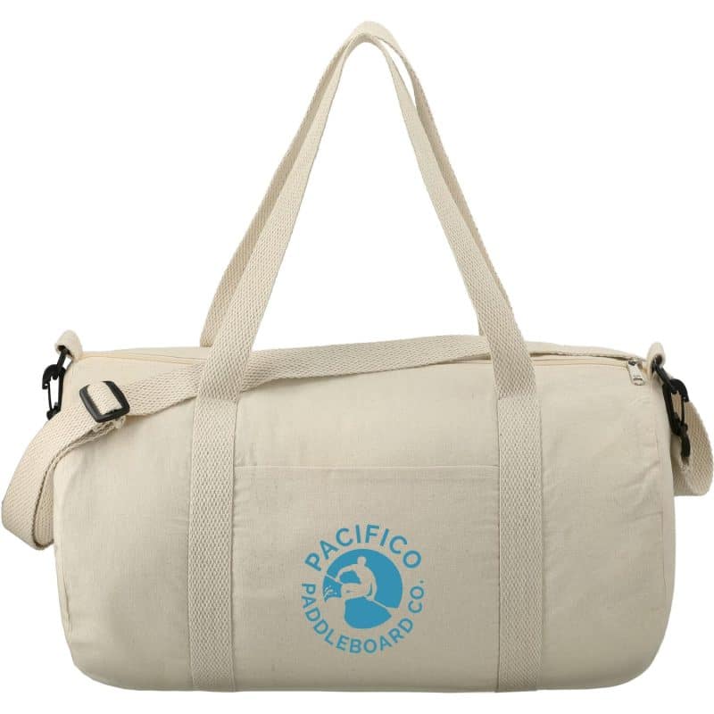 Custom Barrel 18'' 5oz Cotton Canvas Duffle Bag - 8