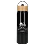 Custom Billy 26oz Eco-Friendly Aluminum Bottle W/ FSC® 100% Bamboo Lid - 2