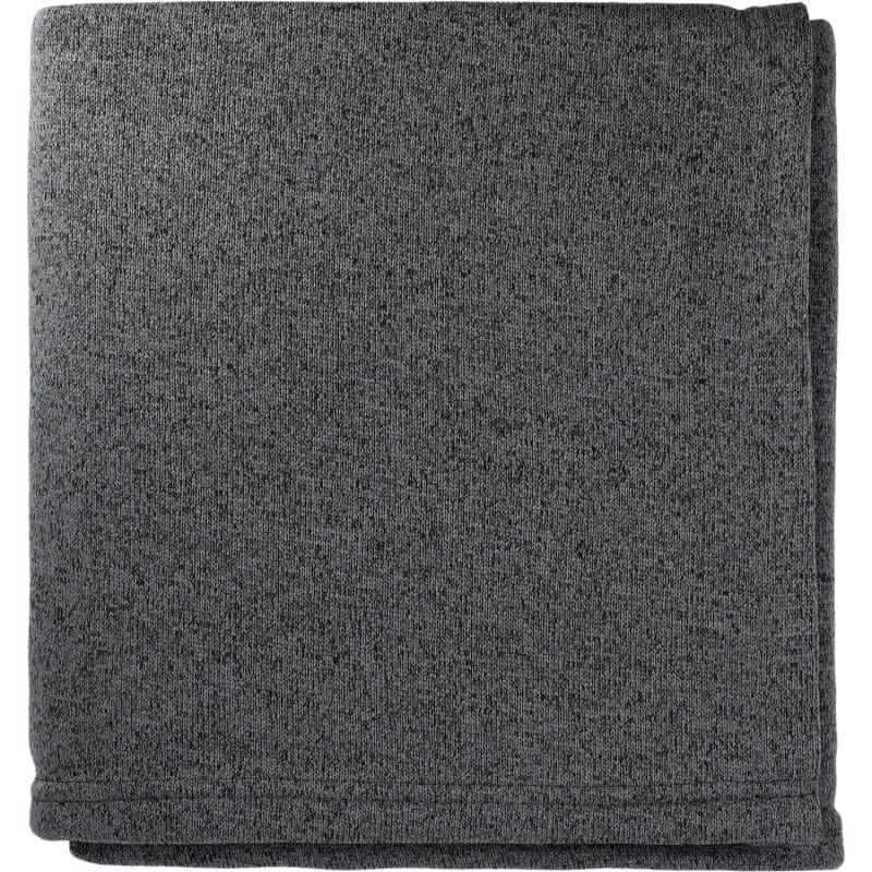 Custom Heathered Fleece Throw Blanket 50'' x 60'' Unfolded - 1
