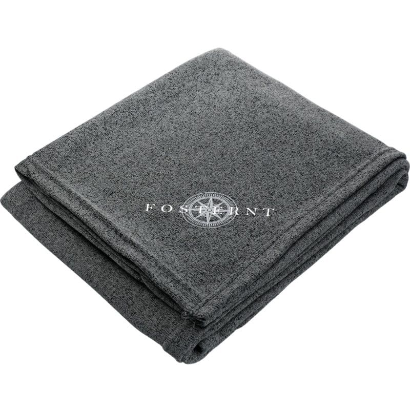 Custom Heathered Fleece Throw Blanket 50'' x 60'' Unfolded - 2