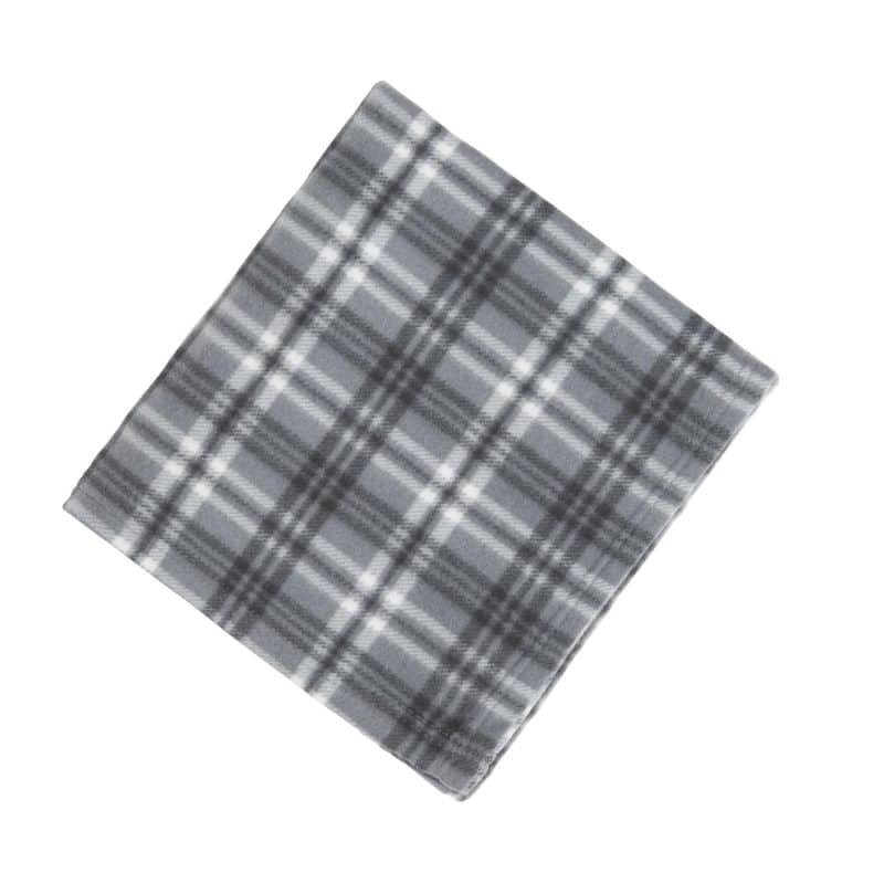 Custom Rollable Plaid Fleece Throw Blanket 50'' x 60'' Unfolded - 1
