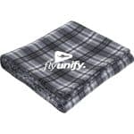 Custom Rollable Plaid Fleece Throw Blanket 50'' x 60'' Unfolded - 2