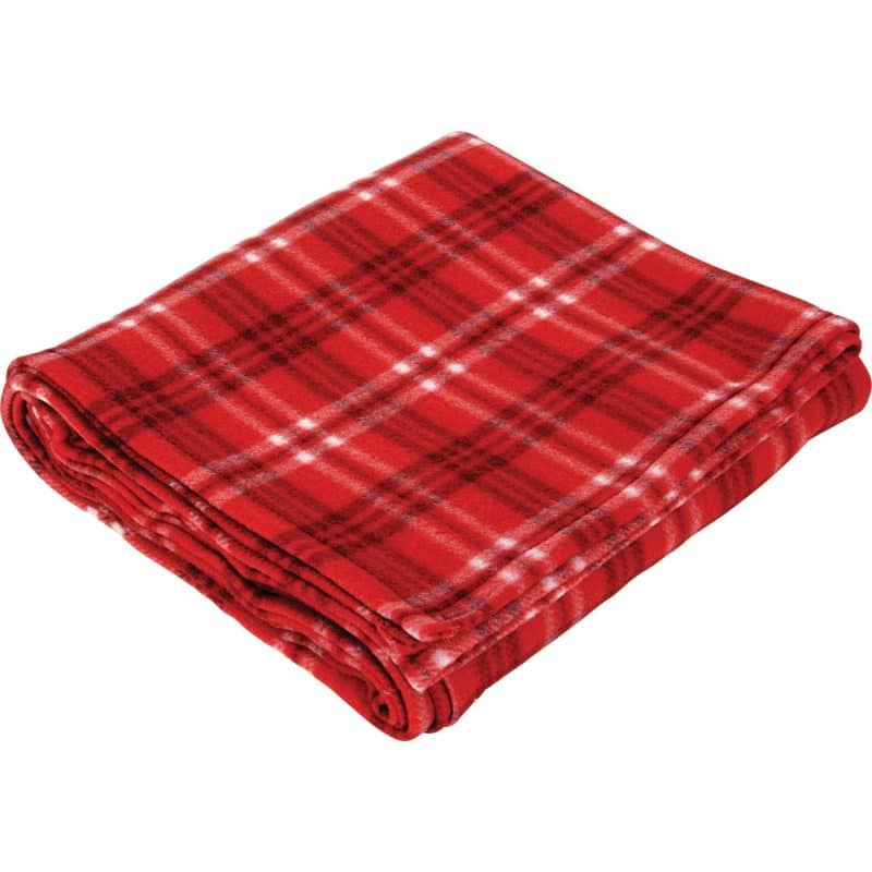 Custom Rollable Plaid Fleece Throw Blanket 50'' x 60'' Unfolded - 9