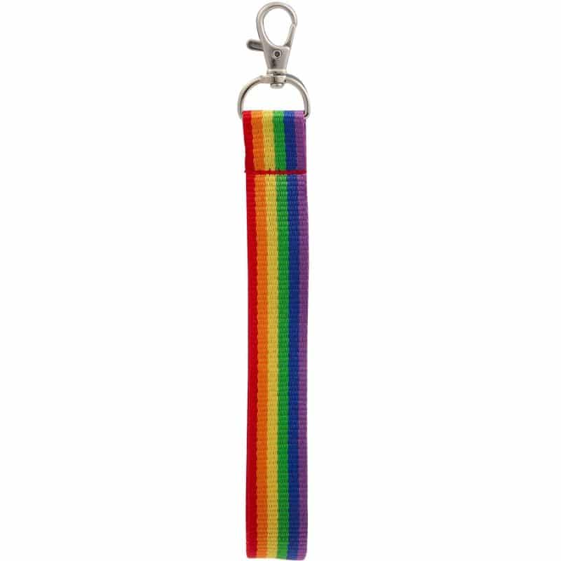 Custom Rainbow Recycled Wrist Lanyard - 3