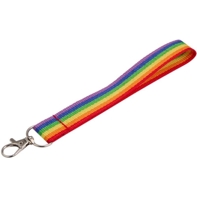 Custom Rainbow Recycled Wrist Lanyard - 5