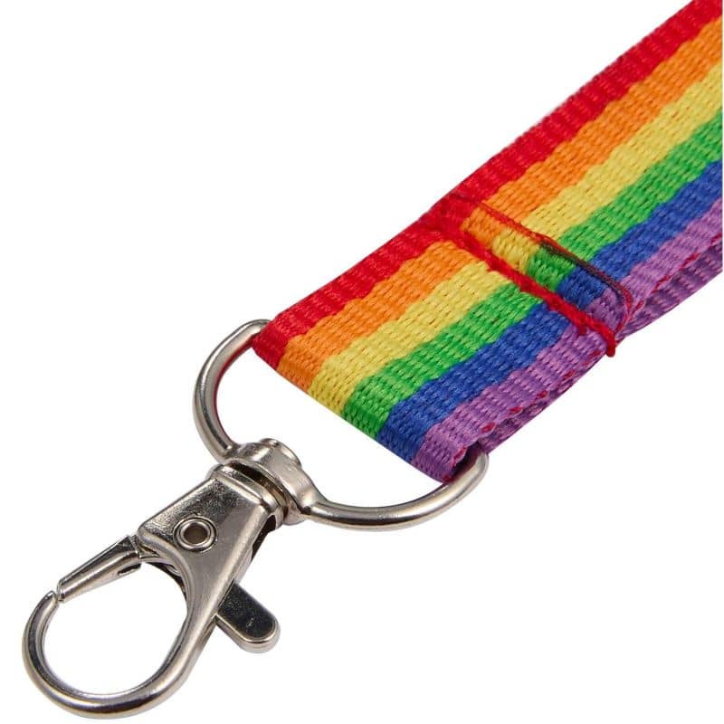 Custom Rainbow Recycled Wrist Lanyard - 6
