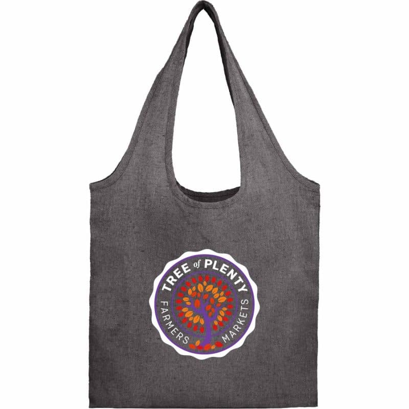 Custom Recycled 5oz Cotton Twill Shopper Tote - 2
