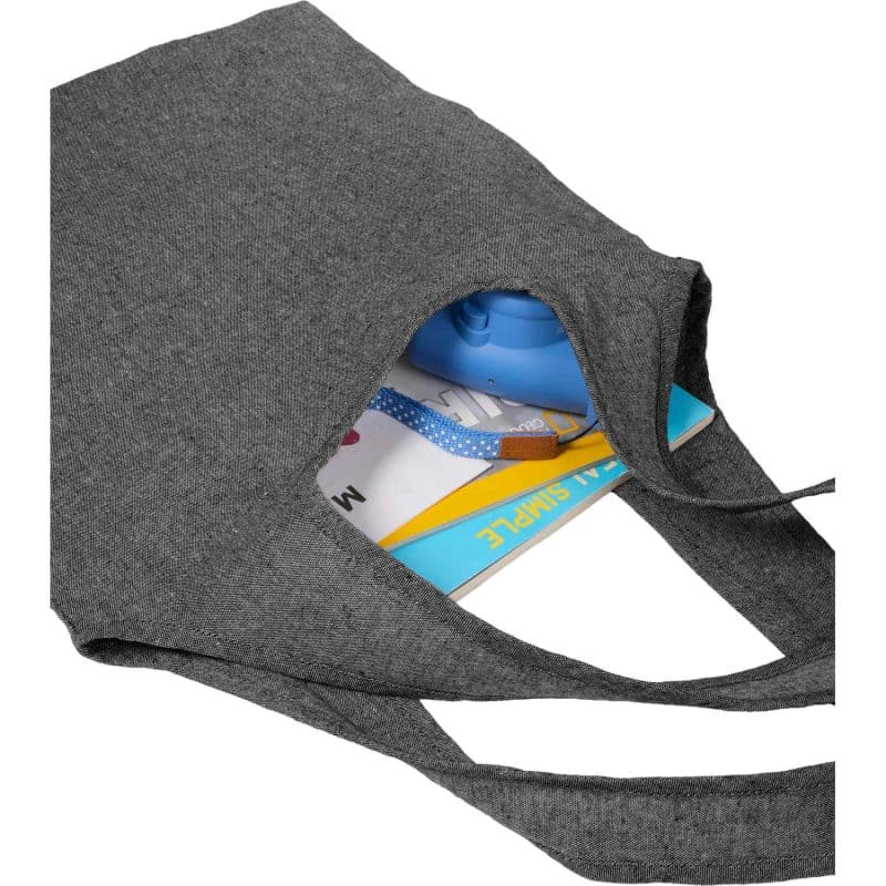 Custom Recycled 5oz Cotton Twill Shopper Tote - 4