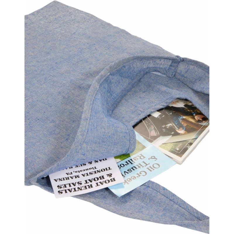 Custom Recycled 5oz Cotton Twill Shopper Tote - 7
