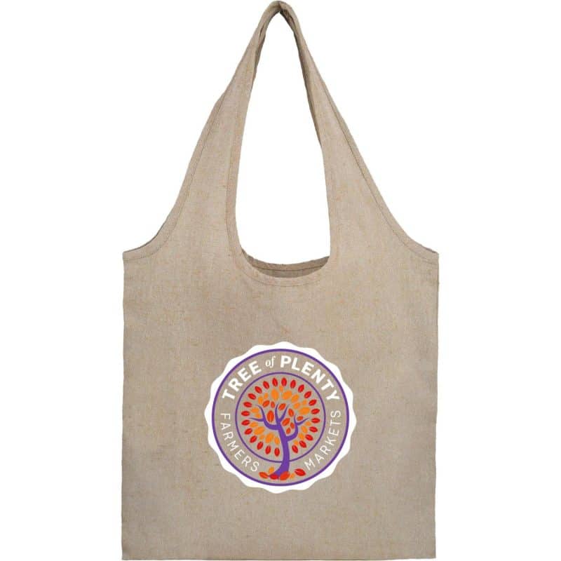 Custom Recycled 5oz Cotton Twill Shopper Tote - 8