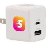Custom ETL Listed 20W Dual USB-A and C Wall Charger