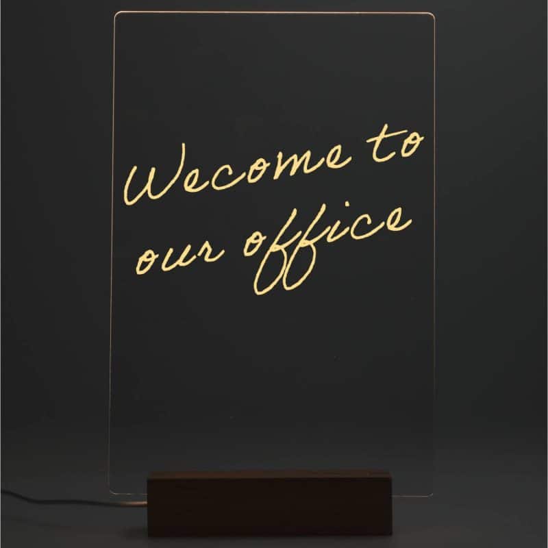 Custom Note Brite Light-Up Acrylic Dry Erase Board - 8