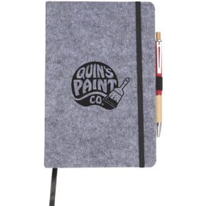 Custom THE GOODS™ Recycled Felt 8'' x 5.5'' Bound Notebook