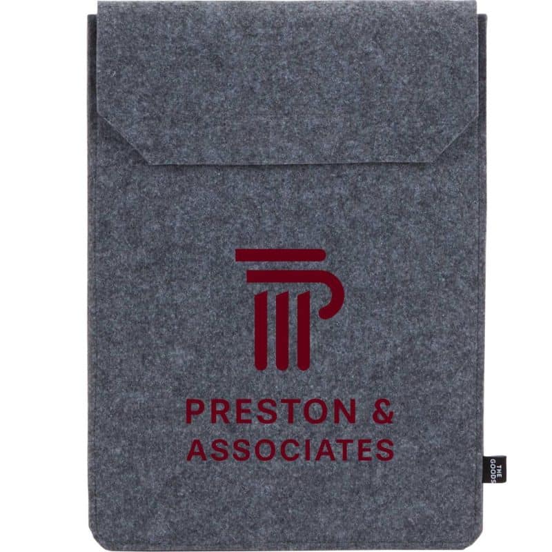 Custom THE GOODS™ Recycled Felt Business Sleeve