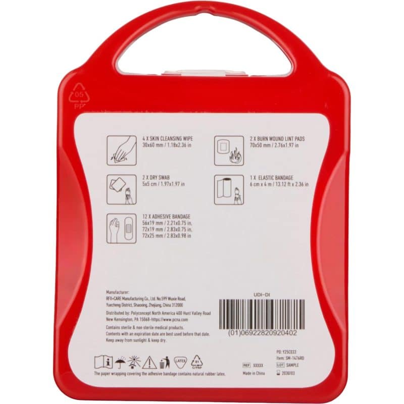 Custom 21-Piece First Aid Kit with Recycled Case - 7