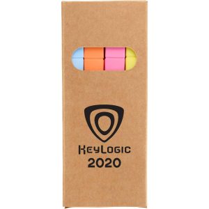 Custom 4-Piece Square Recycled Highlighter Set