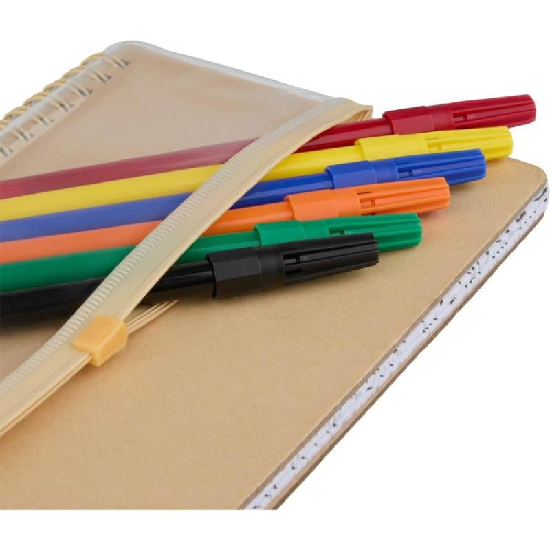 Custom 5" x 7" FSC® Mix Doodle Notebook with Markers? - 8