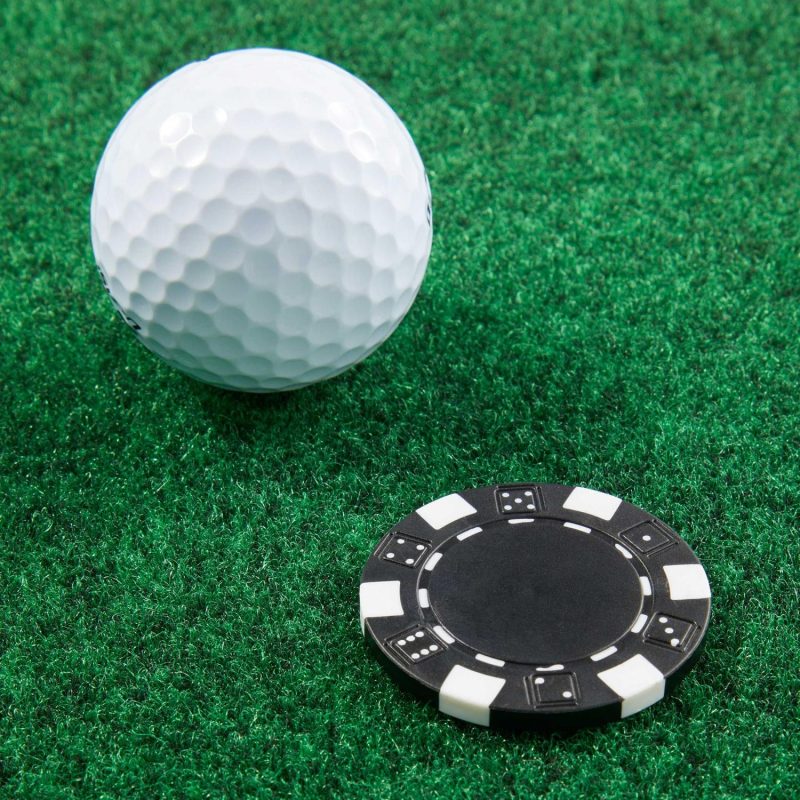 Custom Recycled Poker Chip Ball Marker - 8