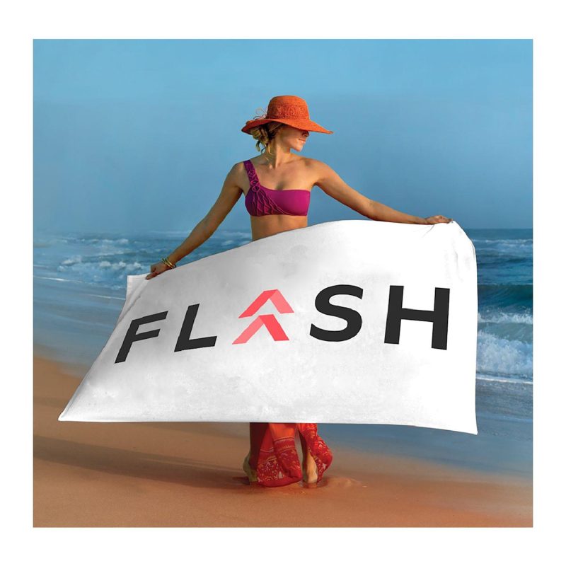 Towel-Specialties-Basic-Weight-White-Beach-Towel-SM-8571 Custom Towel Specialties Basic Weight White Beach Towel
