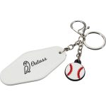 Custom Baseball Motel Keychain