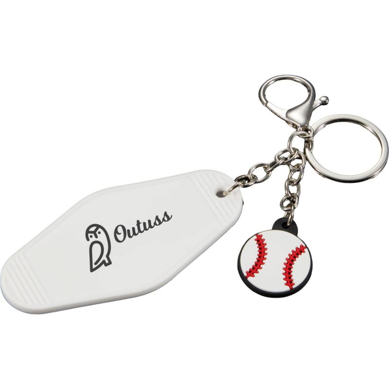 Custom Baseball Motel Keychain