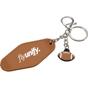 Custom Football Motel Keychain