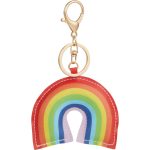 Custom Rainbow Leather Keychain - 1